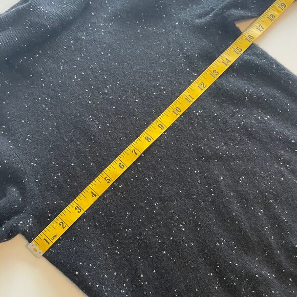 Bloomingdale's Cashmere Speckled Sweater Womens Small Black Turtle Neck Pullover - Picture 6 of 7